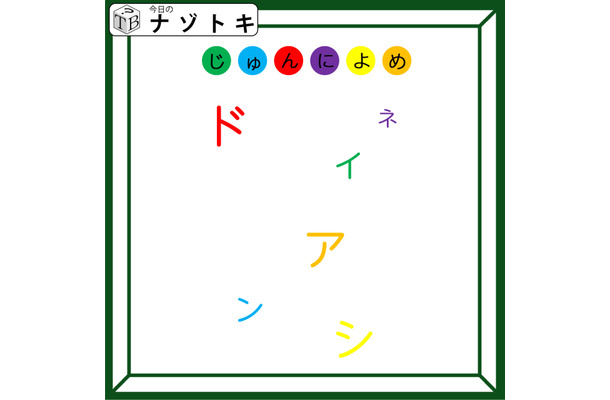 「じゅんによめ？」色が重要！解けるかな？【難易度LV.2クイズ】