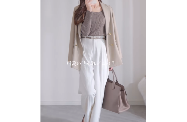 ラテグラデが今っぽい。【ユニクロ】ワイドパンツの「白」で仕上げる好感度高めコーデ【40代の毎日コーデ】
