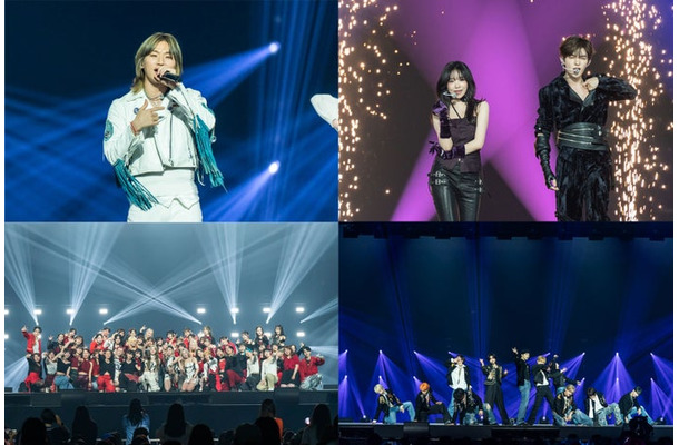 （上段左から）D-LITE、チョ・ユリ、ジャン・ハオ（下段左から）IS:SUE、INI「KCON JAPAN 2025」（C）CJ ENM Co., Ltd, All Rights Reserved