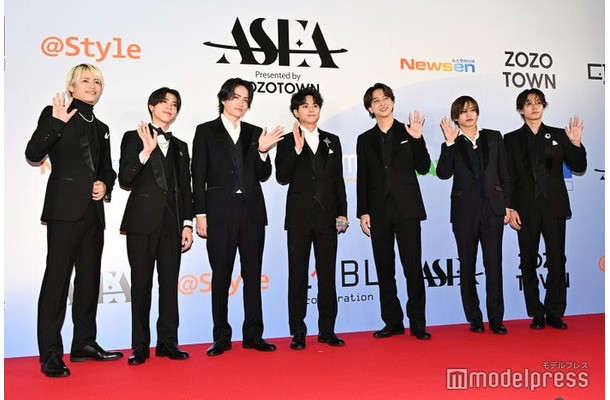 篠塚大輝、松島聡、菊池風磨、佐藤勝利、寺西拓人、猪俣周杜、橋本将生／timelesz（C）モデルプレス