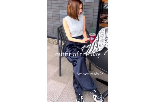 異素材ミックスコーデのお手本。カジュアルなのに垢抜けるワザありスタイル【40代の毎日コーデ】