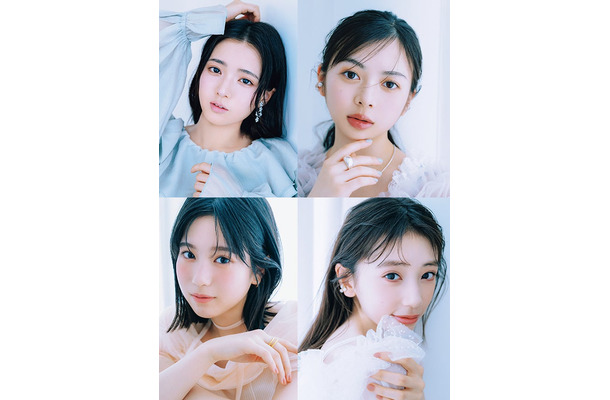 （上段左から時計回りに）瀬戸口心月、長嶋凛桜、矢田萌華、増田三莉音（画像提供：小学館）