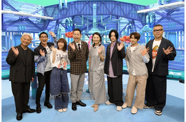 （左から）恵俊彰、柴田英嗣、若槻千夏、東野幸治、小池栄子、菊池風磨、向井康二、長谷川忍（C）フジテレビ