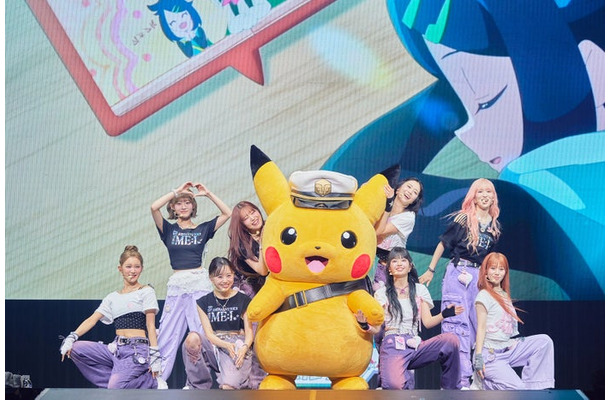 キャプテンピカチュウとME:I『2025 ME:I 1ST ARENA LIVE TOUR “THIS IS ME:I” 』神奈川公演（C）LAPONE GIRLS  （C）Nintendo・Creatures・GAME FREAK・TV Tokyo・ShoPro・JR Kikaku （C） Pokémon