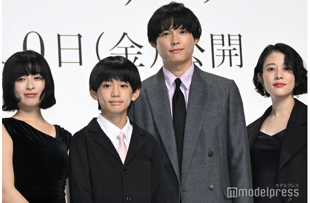 「秒速5センチメートル」完成報告会に出席した森七菜、上田悠斗、松村北斗、高畑充希（C）モデルプレス
