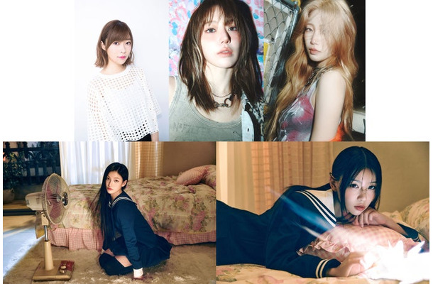 (左から時計回りに)指原莉乃、SAKURA、KAZUHA、MOKA、IROHA(提供写真)