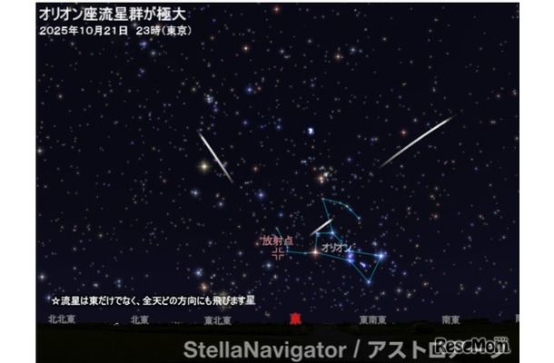 2025年10月21日、オリオン座流星群の活動が極大