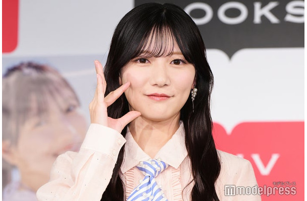 発売記念取材会見を行った河田陽菜（C）モデルプレス