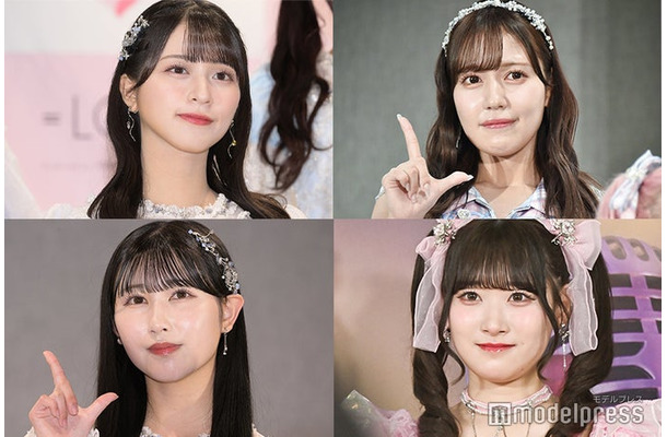 (上段左上から時計回り)佐々木舞香、諸橋沙夏、齋藤樹愛羅、山本杏奈(C)モデルプレス