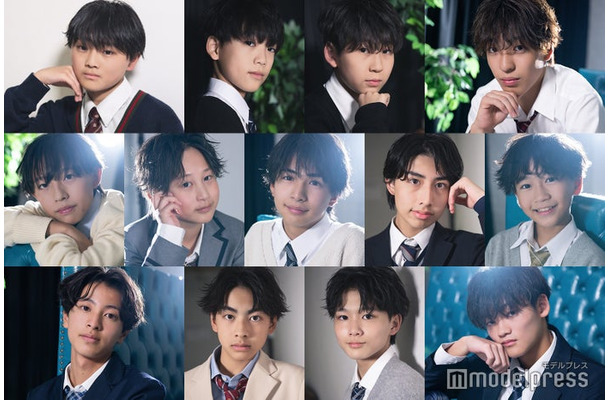 「男子中学生ミスターコン2025」ファイナリスト／（上段左から）斎藤羽雲、芹川壽都、豊田琥杏、丹下璃音（中段左から）茶屋本想士、松田爽獅、園山弥凪都、丸山玲央、武藤真弥（下段左から）酒井勇人、德永來哉、白坂洵葵、上中琉