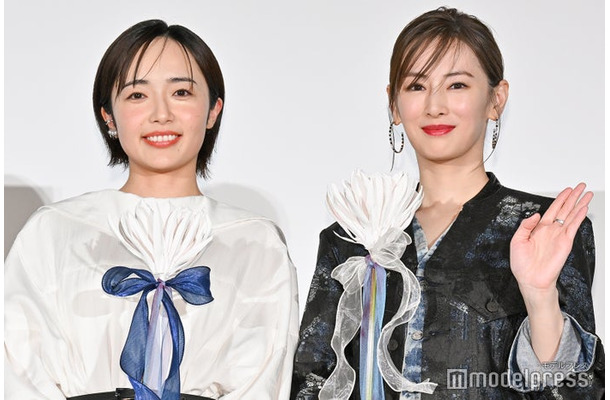 「ナイトフラワー」公開御礼舞台挨拶に出席した森⽥望智、北川景子（C）モデルプレス