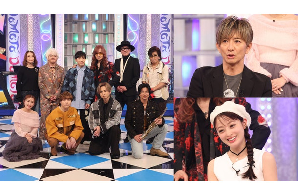 「堂本兄弟2025」【左】（上段左から）加藤いづみ、浅倉大介、堂島孝平、高見沢俊彦、吉田 建、村石雅行（下段左から）高橋みなみ、堂本 剛、堂本光一、武田真治 【右】（上から）木村拓哉、橋本環奈（C）フジテレビ