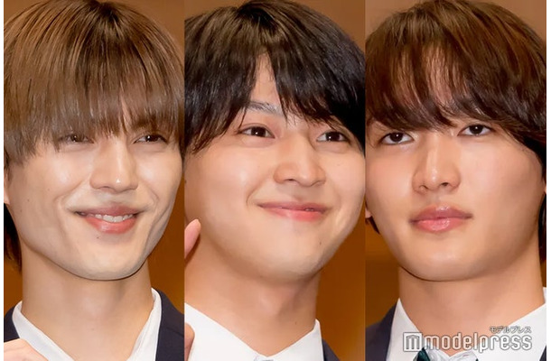左から簡秀吉、藤本洸大、桜木雅哉（C）モデルプレス