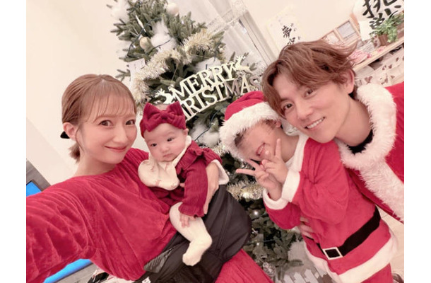 辻希美、家族でサンタ仮装！豪華クリスマスパーティSHOT披露「沢山のご飯をつくりました」
