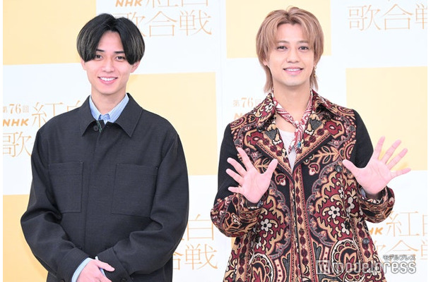 「第76回NHK紅白歌合戦」音合わせ・取材会に出席したKing ＆ Prince（C）モデルプレス