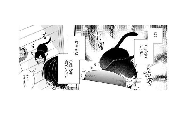 【猫視点】ごはんを食べないと動けなくなる! お皿ごと運んで来た時、人間が倒れて!?【同居人はひざ、時々、頭のうえ。 #9】