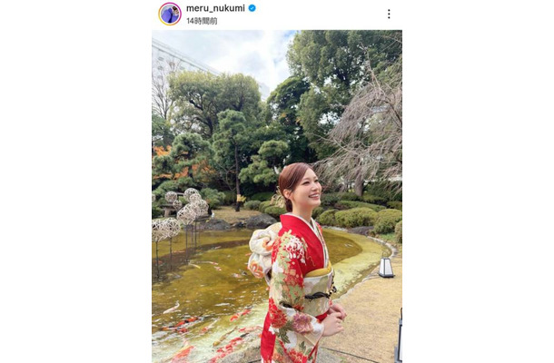 めるる、華やかな赤の振袖SHOTに絶賛の声「美しすぎて眩しい」「まさに大和撫子」
