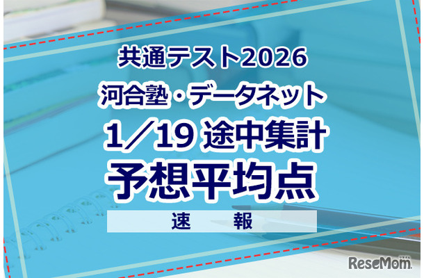 自己採点集計サービスの途中集計をもとにした河合塾・駿台・ベネッセの推定値（1/19速報）