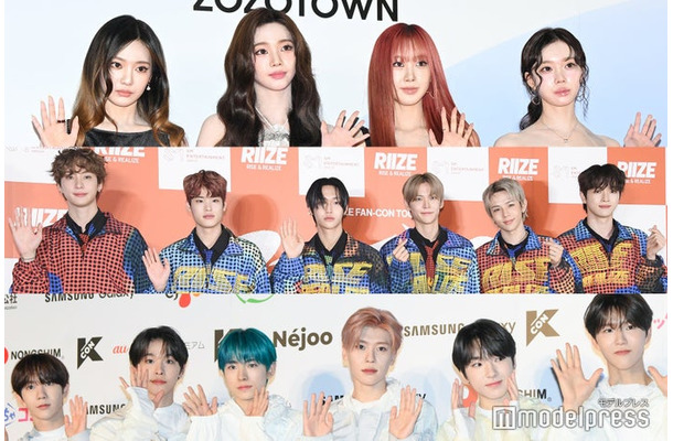 （上段より）aespa、RIIZE、NCT WISHRIIZE（C）モデルプレス