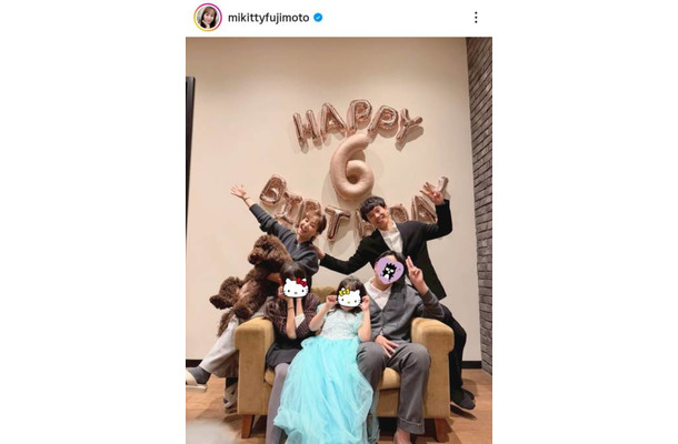 藤本美貴、次女が6歳に！家族集合お祝いSHOTに反響「成長してるね！」「シルエットがちっちゃいミキティ」