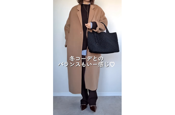 GUのニットで作るブラウンワントーン。大人の奥行きレイヤード術とは【40代の毎日コーデ】