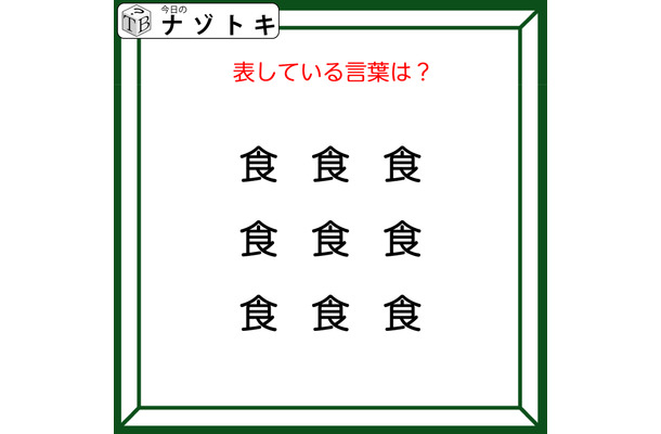 クイズです!「この図が表す言葉は?」食がたくさんありますね【難易度LV2.・甘口】