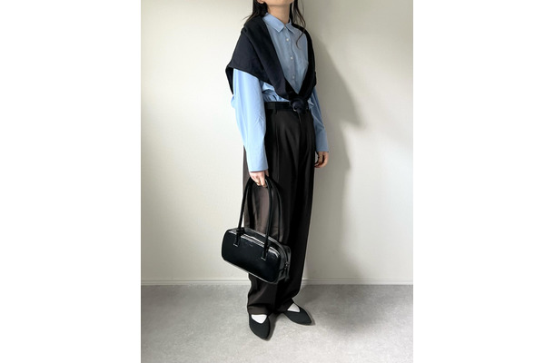 冬→春スイッチの参考になる【GU＆ユニクロ】コーデ。シンプルを格上げする大人のレイヤード術