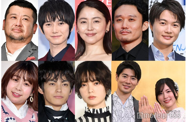 「2026年に結婚を発表した有名人」(上段左から)ケンドーコバヤシ、本郷奏多、長澤まさみ&福永壮志、神木隆之介(下段左から)餅田コシヒカリ、神尾楓珠&平手友梨奈、松井珠理奈&辻本達規(C)モデルプレス