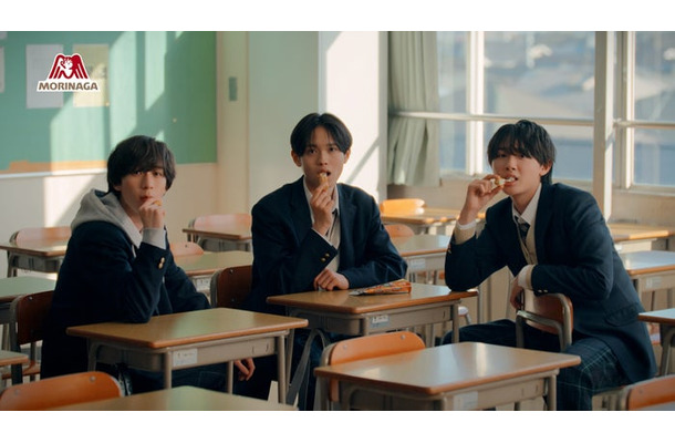 永岡蓮王、渡邉大我、伊藤篤志「チョコモナカジャンボ」「バニラモナカジャンボ」新WEBCM（提供写真）