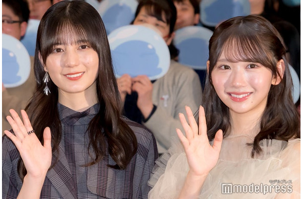 「劇場版 転生したらスライムだった件 蒼海の涙編』公開記念舞台挨拶」に出席した小坂菜緒、藤嶌果歩（C）モデルプレス