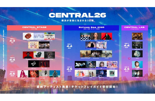 都市型フェス「CENTRAL 2026」（提供写真）
