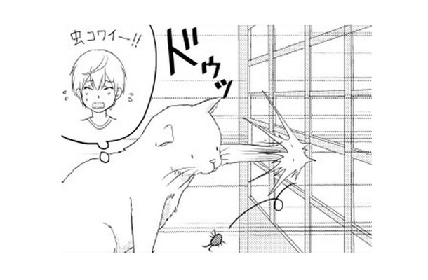 こわがりな弟のため、虫を退治したねこまた！ 一緒に障子が破れて、兄に怒られそう…【ウチの百鬼夜行 #９】