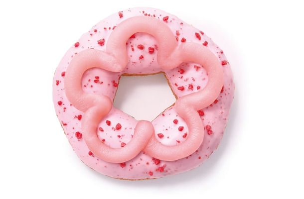 桜もちっとドーナツ 咲くいちごみるく(提供写真)