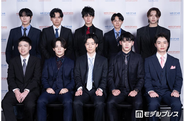 (前列左から)鈴木啓行さん、上平恵太さん、片平航太さん、中村匠吾さん、原太星さん(後列左から)水澤諒哉さん、澄川明良さん、高岡遼佑さん、林航生さん、隈部飛鵬さん(C)モデルプレス