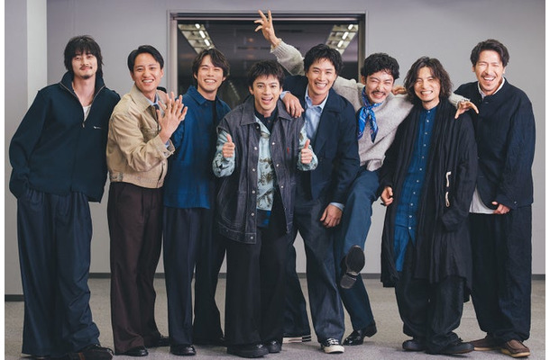 栁俊太郎、藤原季節、細田佳央太、山田裕貴、鈴木伸之、上杉柊平、宮崎秋人、岩永ひひお（C）THE SEVEN／撮影：ENO