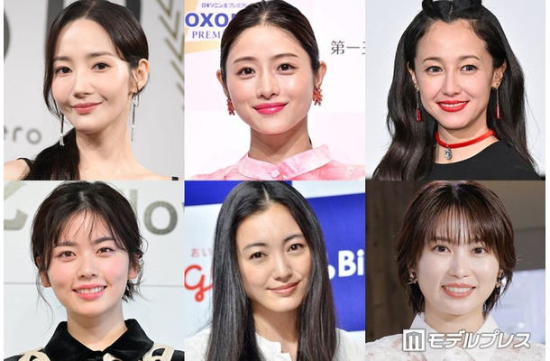 (上段左から時計回り)パク・ミニョン、石原さとみ、沢尻エリカ、志田未来、仲間由紀恵、小芝風花(C)モデルプレス