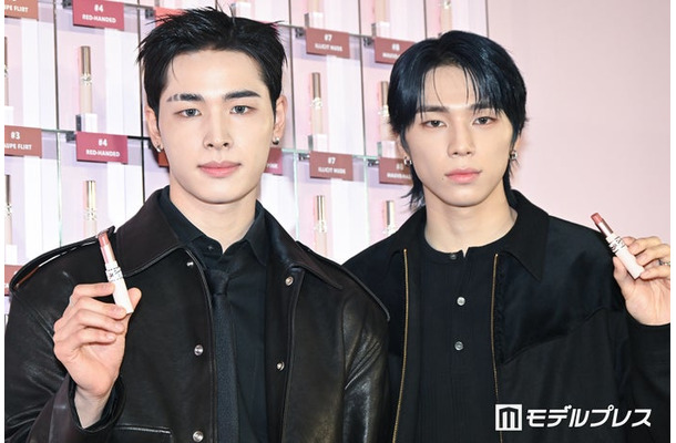 「YSL LOVENUDE HOTEL TOKYO SECRET CHECK-IN」レセプションに出席したHARU、SO GEON（C）モデルプレス