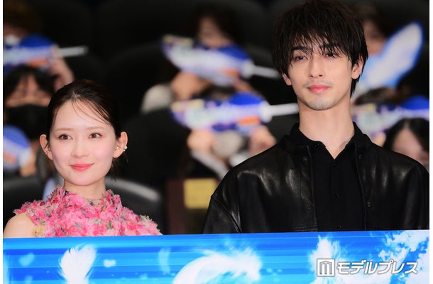 「名探偵コナン ハイウェイの堕天使」公開記念舞台挨拶に出席した畑芽育、横浜流星(C)モデルプレス