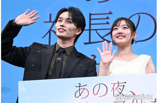 「あの夜、社長の子供を授かりました」第1話先行上映＆トークイベントに出席した森次政裕、佐々木美玲（C）モデルプレス