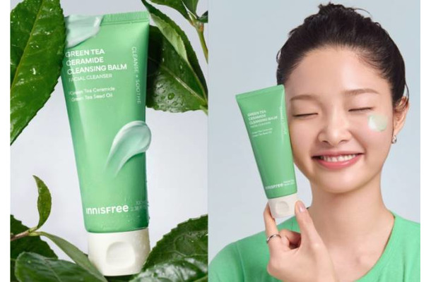 INNISFREE、緑茶由来のやさしさで洗う「グリーンティー セラミド クレンジングバーム」登場