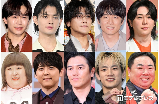（上段左から）鈴木福、佐野勇斗、赤西仁、風間俊介、大森元貴（下段左から）（C）塚地武雅、梶裕貴、要潤、浦川翔平、かなでモデルプレス