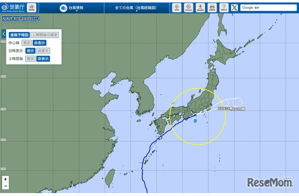 台風経路図