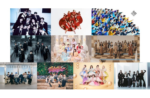 （上段左から）INI、＝LOVE、EBiDAN（中段左から）&TEAM、CUTIE STREET、櫻坂46（下段左から）TWS、HANA、FRUITS ZIPPER、Little Glee Monster「音楽の日2026」第1弾出演アーティスト（C）TBS