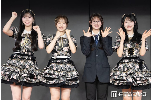「AKB48 秋コンサート・コンセプト発表会」に登壇した八木愛月、倉野尾成美、伊藤百花、佐藤綺星(C)モデルプレス