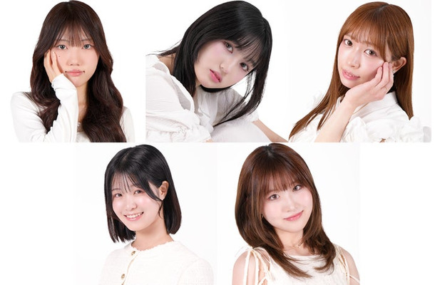 「ミス慶應コンテスト2026」ファイナリスト／上段左から：キム イェリムさん、篠川桃音さん、小林楓さん／下段左から：岡本もあさん、荒井莉紗子さん（提供画像）