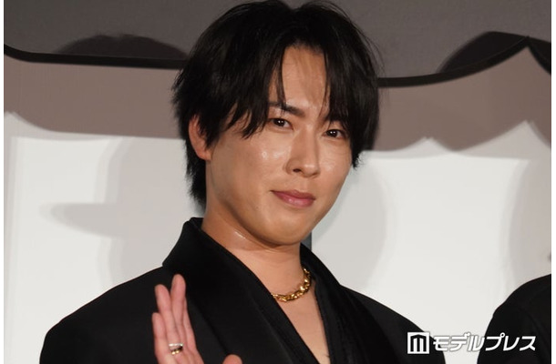 「黒牢城」初日舞台挨拶に出席した宮舘涼太(C)モデルプレス