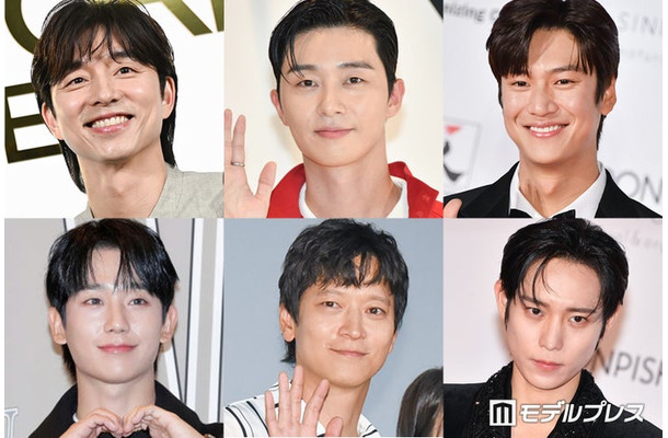 （上段左から）コン・ユ、ナ・イヌ （C）モデルプレス（下段左から）チョン・ヘイン／Photo by Getty Images、カン・ドンウォン、キム・ヨンデ（C）モデルプレス