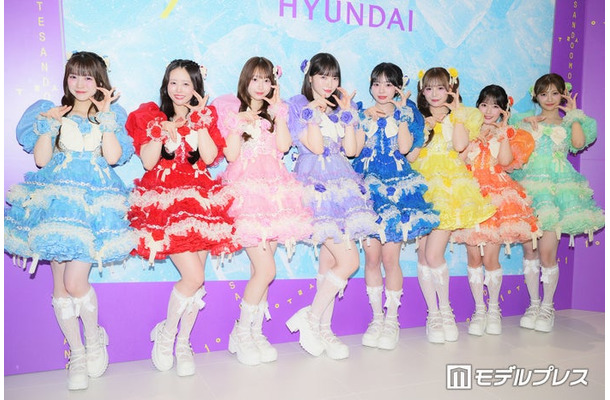 「THE HYUNDAI（ザ・ヒョンデ） フォトコール」に登場した梅田みゆ、佐野愛花、桜庭遥花、真鍋凪咲、増田彩乃、古澤里紗、川本笑瑠、板倉可奈／CUTIE STREET（C）モデルプレス