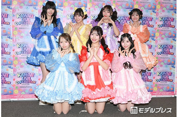 SWEET STEADY (後列左から)奥田彩友、山内咲奈、塩川莉世、庄司なぎさ(前列左から)音井結衣、白石まゆみ、栗田なつか(C)モデルプレス