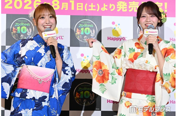 「Happyくじ『ズートピア』10thアニバーサリー商品発表会」に出席した瀧脇笙古、高松瞳(C)モデルプレス